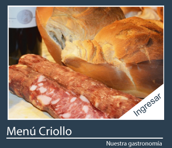 Menú Criollo;